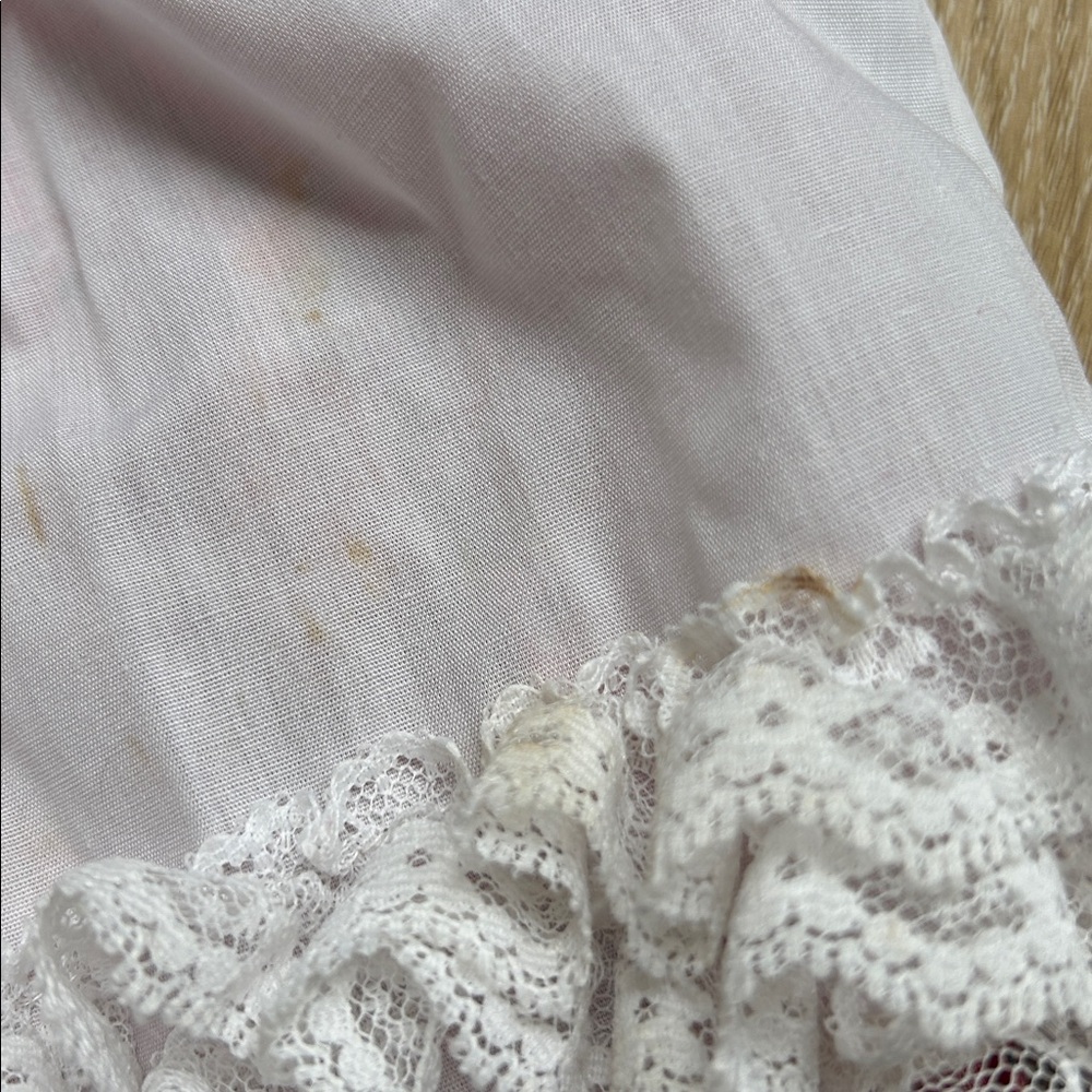 Vtg BRYAN 18 Months Girl Toddler Baby Floral Dress Red White w Lace READ MORE - Picture 5 of 11